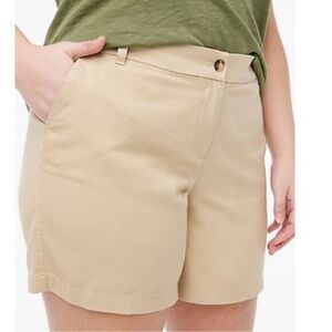 J.Crew Khaki Chino 7” Khaki Shorts Classic NWT Women Plus Size 14